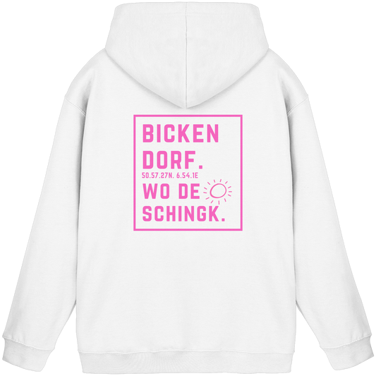 Wo de Sonn schingk - Bickendorf Druck Rücken - Basic Unisex Hoodie