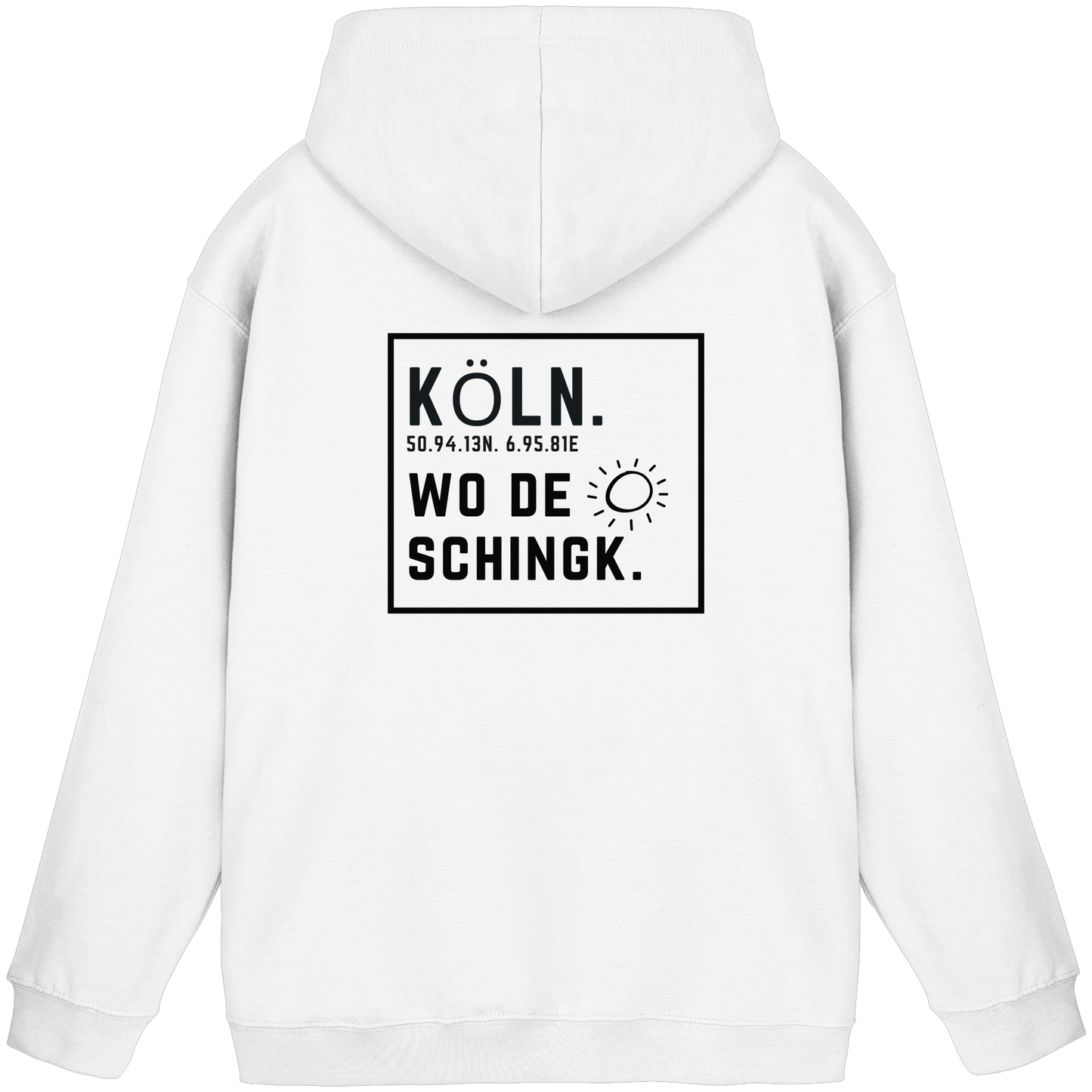 Wo de Sonn schingk - Köln Druck Rücken  - Basic Unisex Hoodie