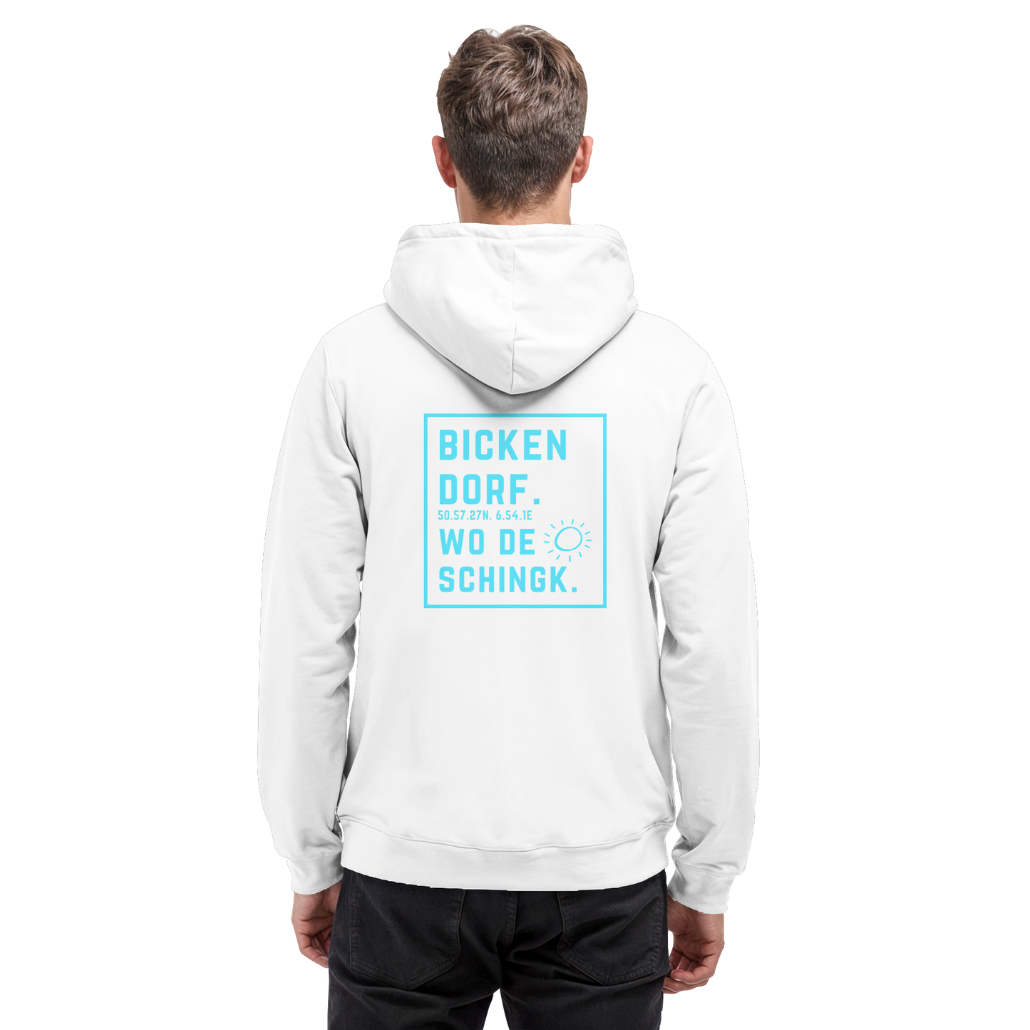 Wo de Sonn schingk - Bickendorf Druck Rücken - Basic Unisex Hoodie