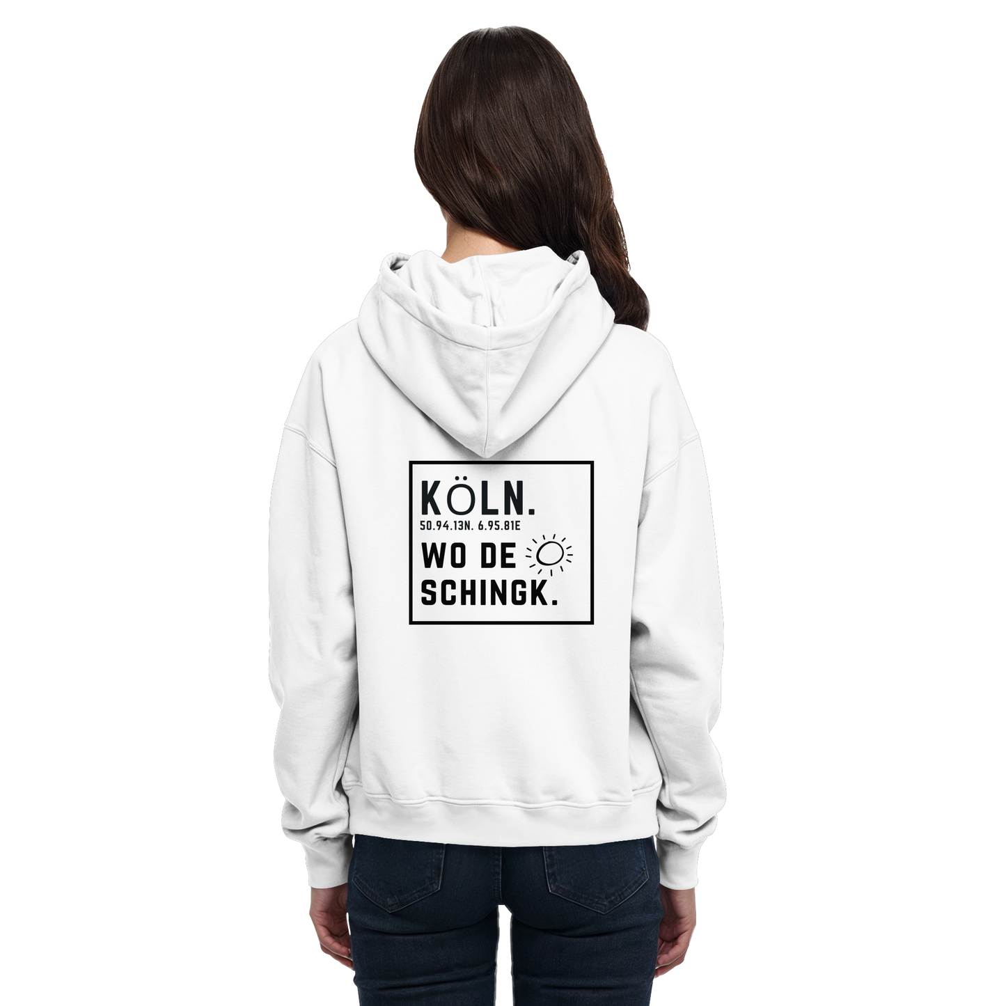 Wo de Sonn schingk - Köln Druck Rücken  - Basic Unisex Hoodie