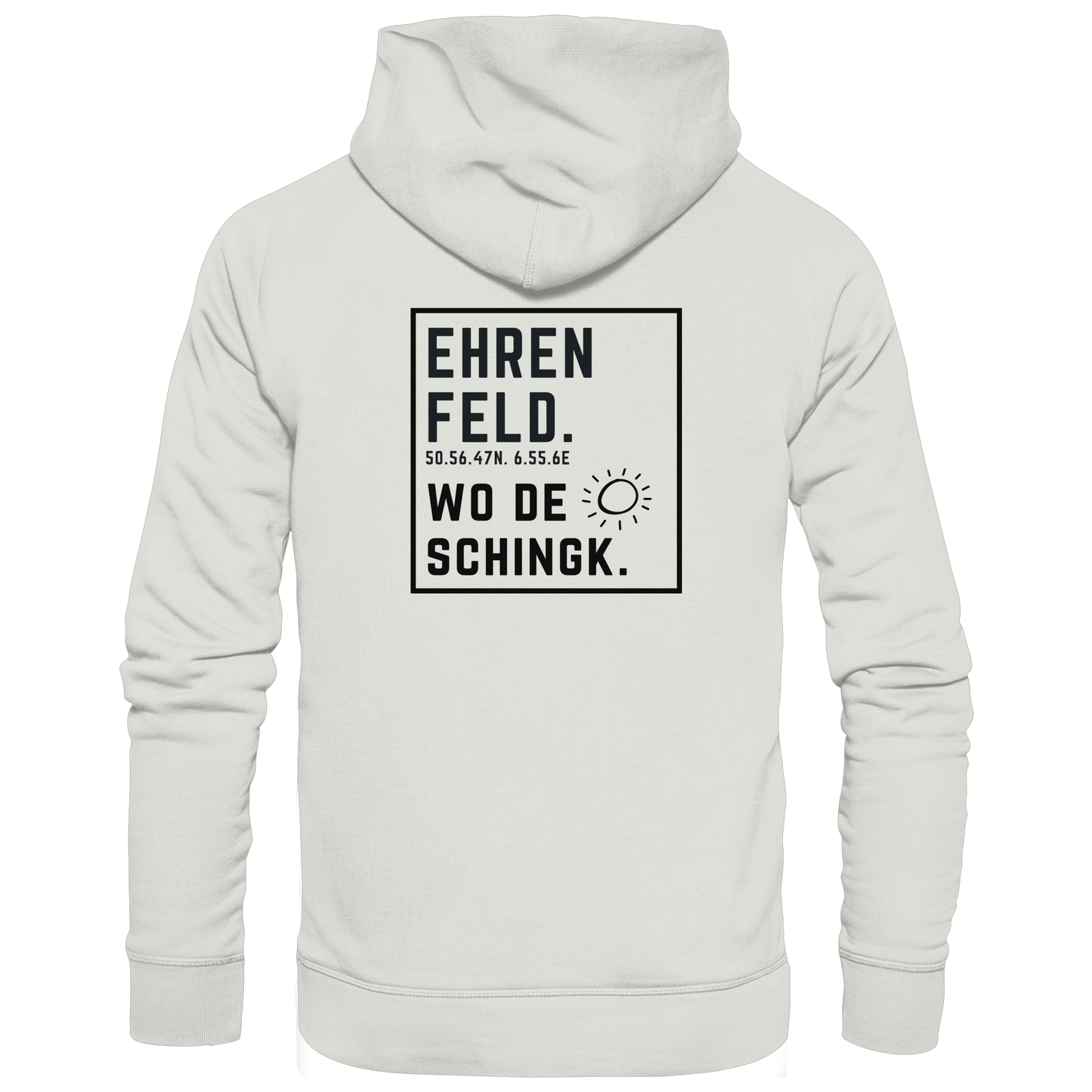 Wo de Sonn schingk - Ehrenfeld Druck Rücken - Basic Unisex Hoodie