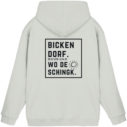 Wo de Sonn schingk - Bickendorf Druck Rücken - Basic Unisex Hoodie