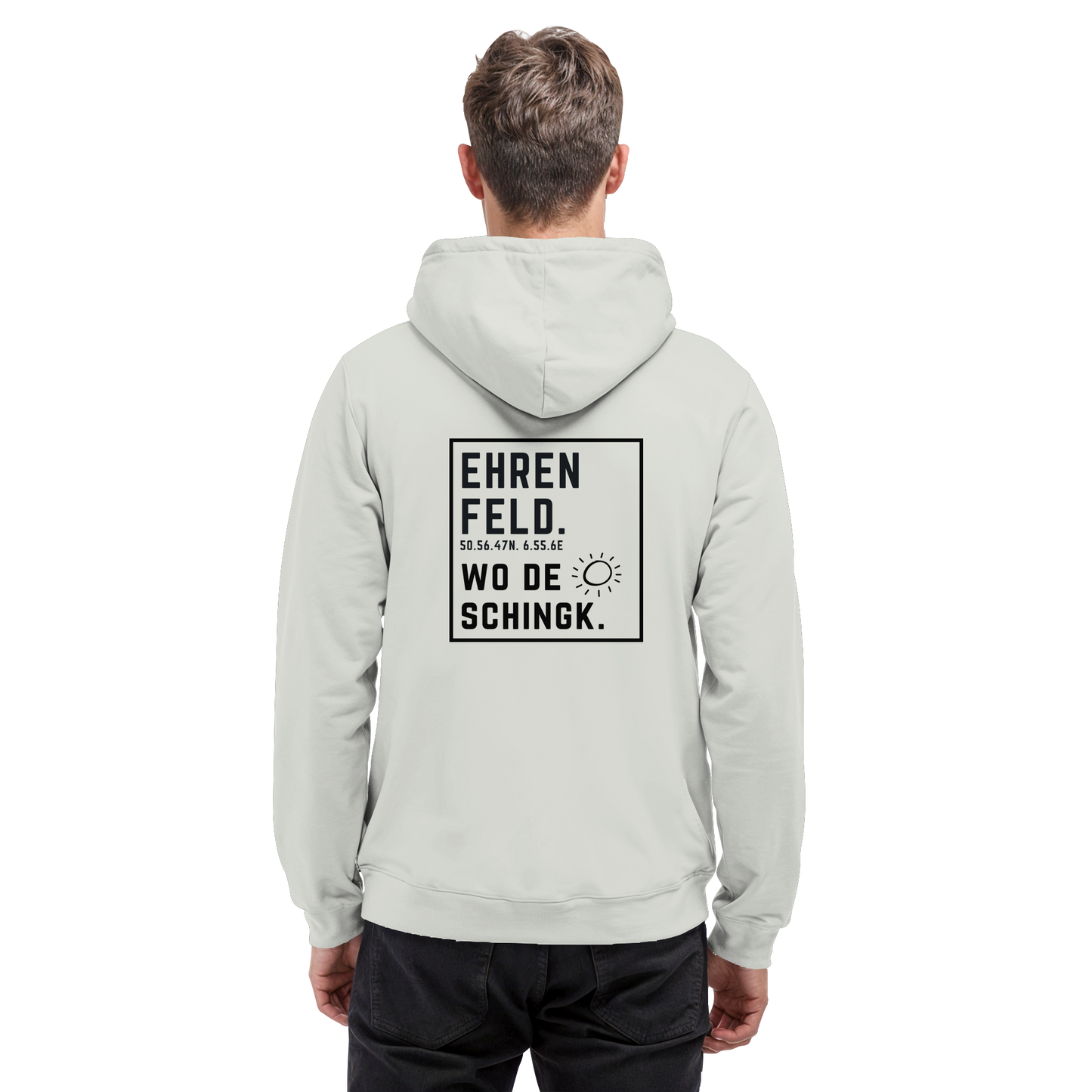 Wo de Sonn schingk - Ehrenfeld Druck Rücken - Basic Unisex Hoodie