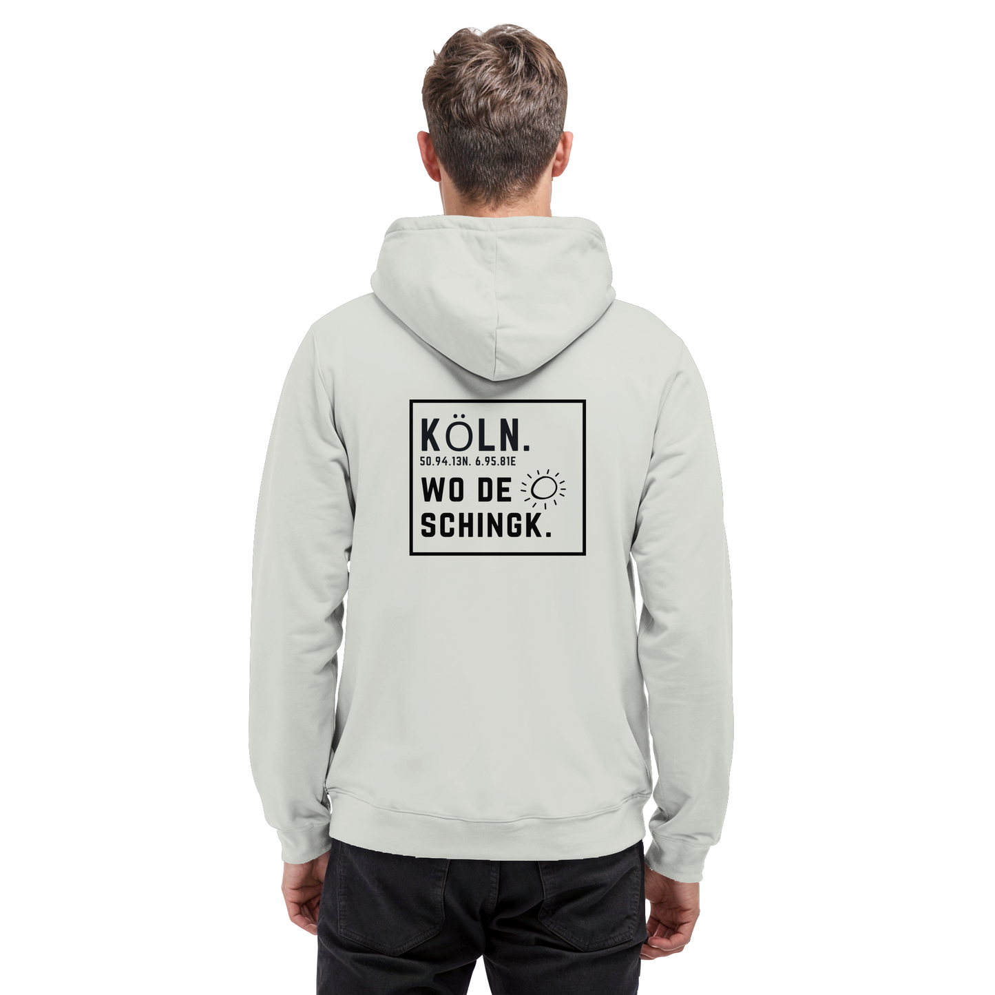 Wo de Sonn schingk - Köln Druck Rücken  - Basic Unisex Hoodie