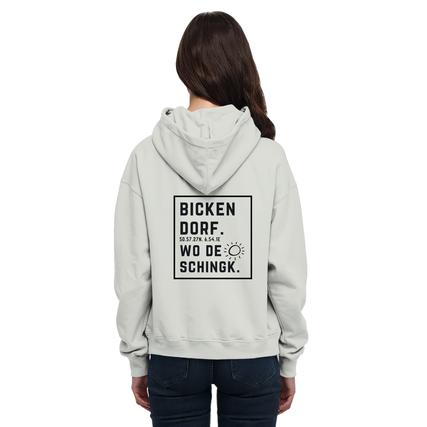Wo de Sonn schingk - Bickendorf Druck Rücken - Basic Unisex Hoodie