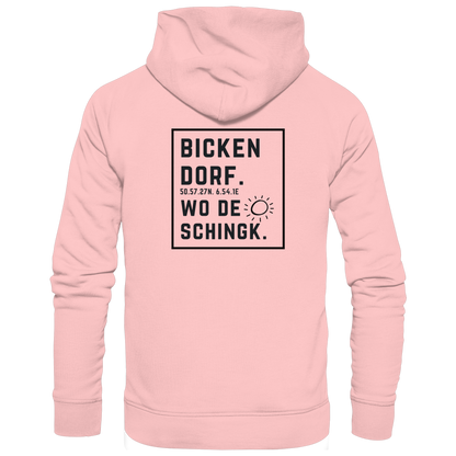 Wo de Sonn schingk - Bickendorf Druck Rücken - Basic Unisex Hoodie