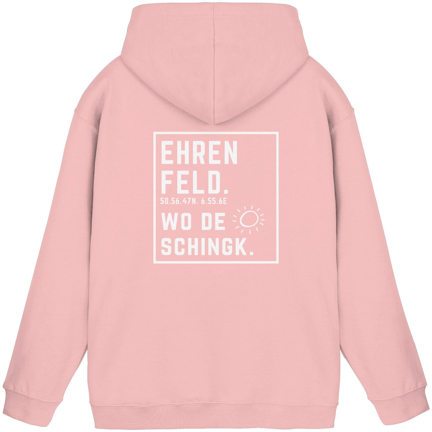 Wo de Sonn schingk - Ehrenfeld Druck Rücken  - Basic Unisex Hoodie
