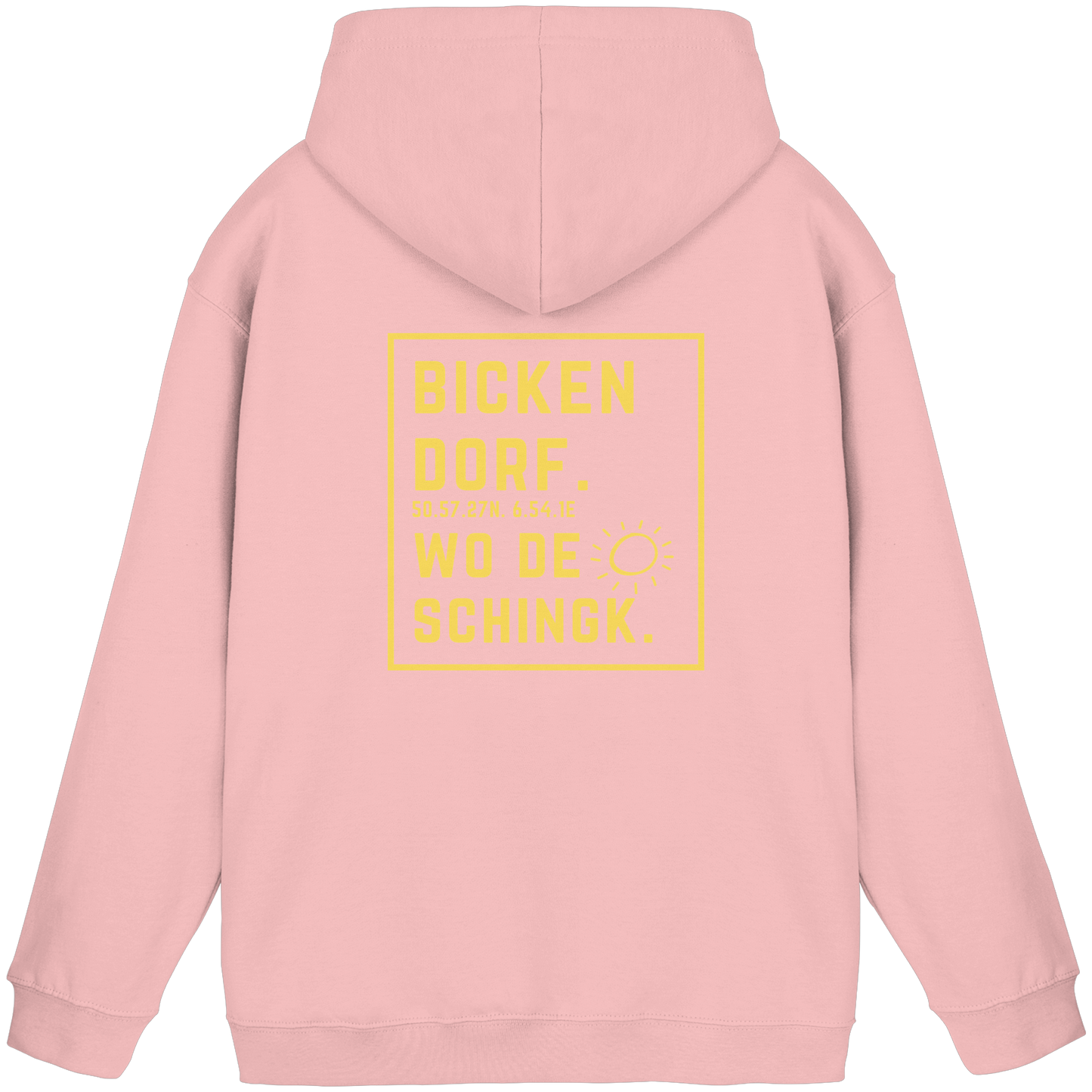 Wo de Sonn schingk - Bickendorf Druck Rücken - Basic Unisex Hoodie