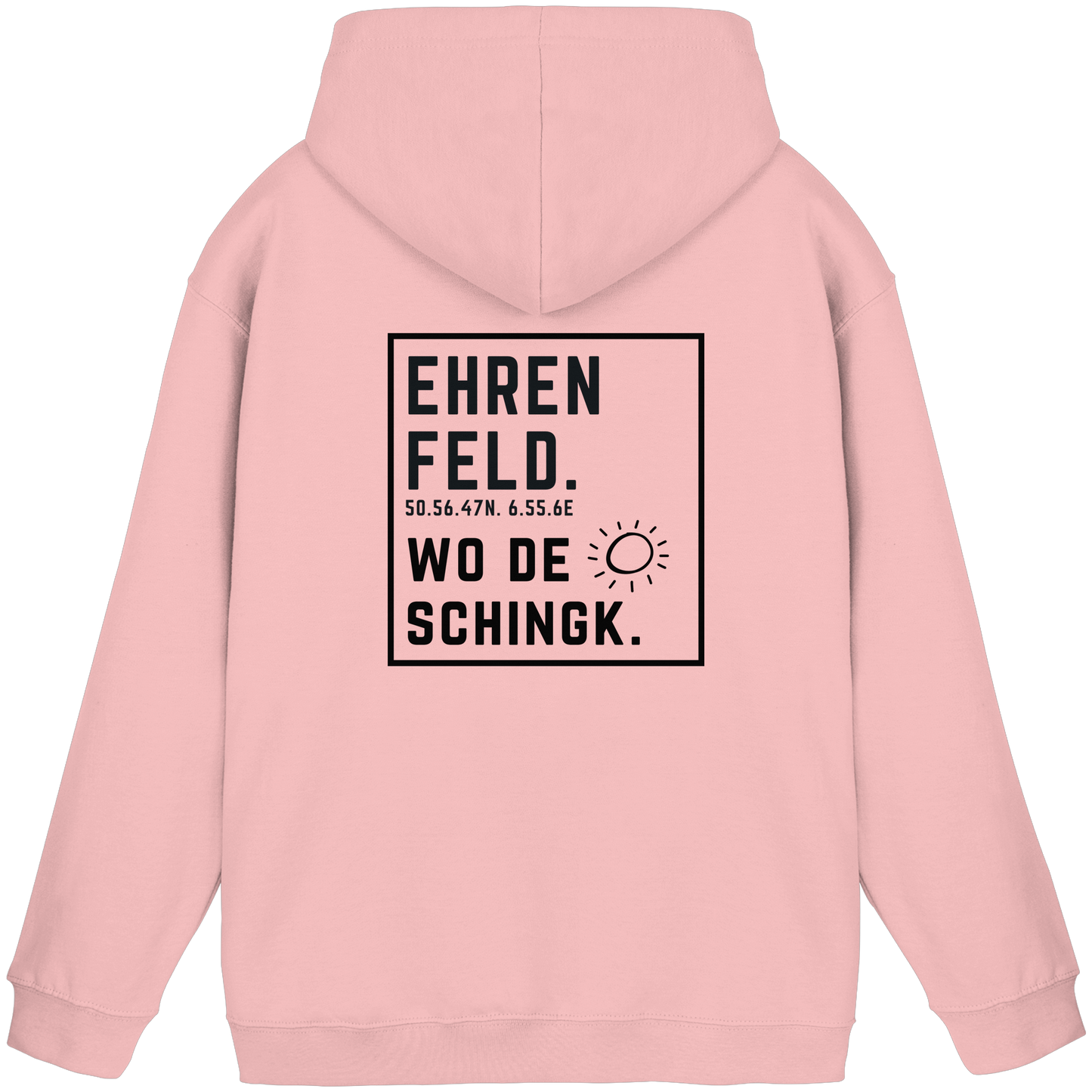 Wo de Sonn schingk - Ehrenfeld Druck Rücken - Basic Unisex Hoodie