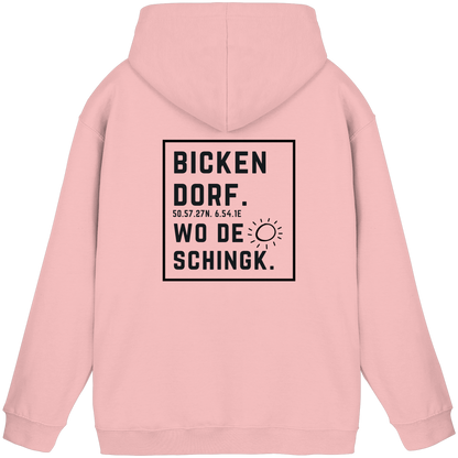Wo de Sonn schingk - Bickendorf Druck Rücken - Basic Unisex Hoodie