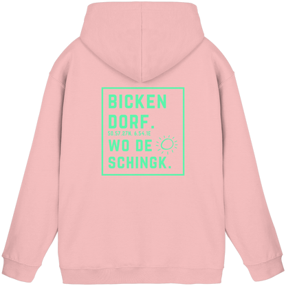 Wo de Sonn schingk - Bickendorf Druck Rücken - Basic Unisex Hoodie