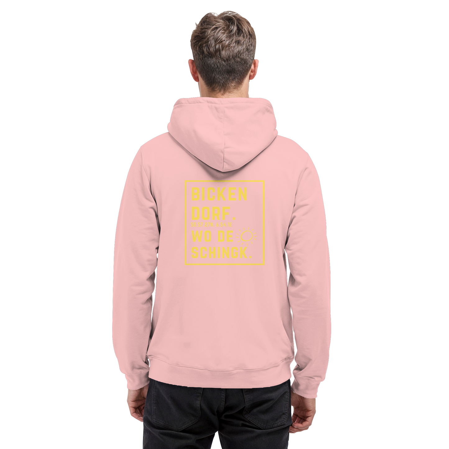 Wo de Sonn schingk - Bickendorf Druck Rücken - Basic Unisex Hoodie