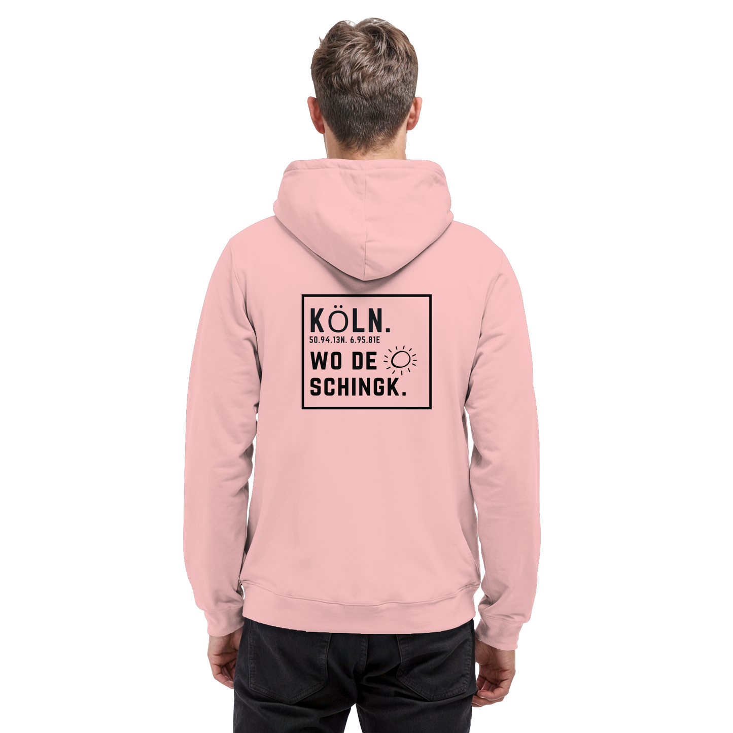 Wo de Sonn schingk - Köln Druck Rücken  - Basic Unisex Hoodie