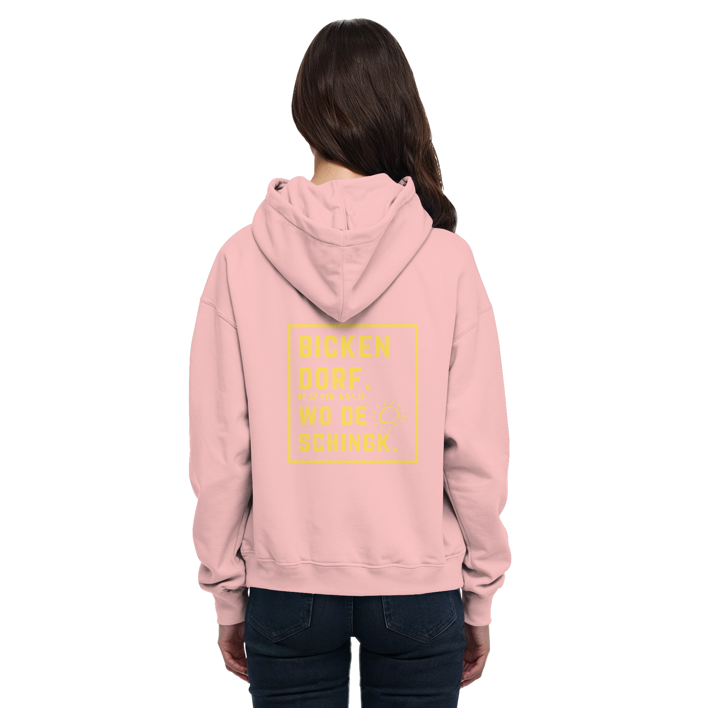 Wo de Sonn schingk - Bickendorf Druck Rücken - Basic Unisex Hoodie
