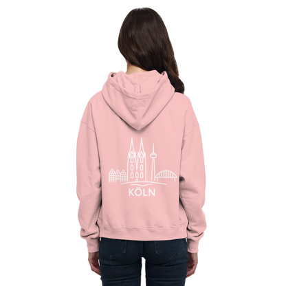 Köln Skyline (großer Druck auf dem Rücken) - Basic Unisex Hoodie