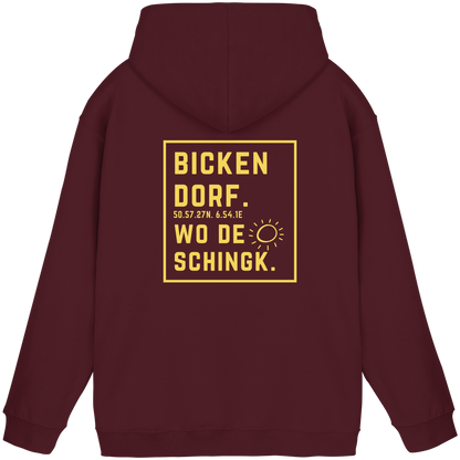 Wo de Sonn schingk - Bickendorf Druck Rücken - Basic Unisex Hoodie
