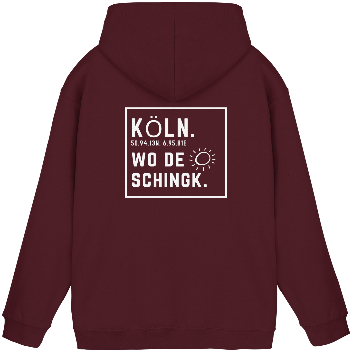 Wo de Sonn schingk - Köln Druck Rücken  - Basic Unisex Hoodie