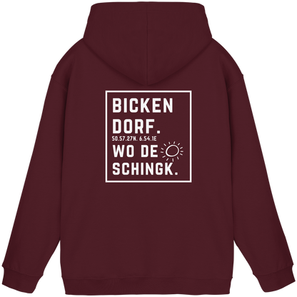 Wo de Sonn schingk - Bickendorf Druck Rücken - Basic Unisex Hoodie