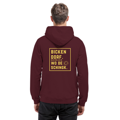 Wo de Sonn schingk - Bickendorf Druck Rücken - Basic Unisex Hoodie