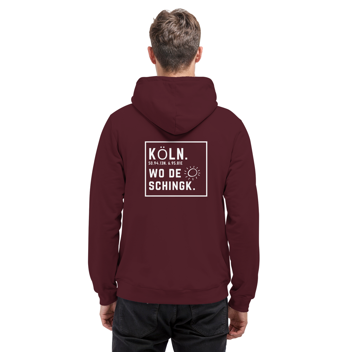 Wo de Sonn schingk - Köln Druck Rücken  - Basic Unisex Hoodie