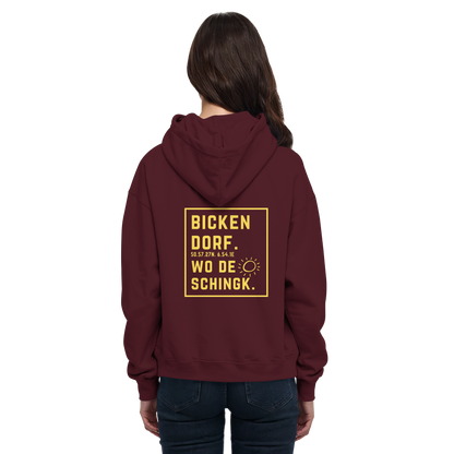 Wo de Sonn schingk - Bickendorf Druck Rücken - Basic Unisex Hoodie