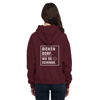 Wo de Sonn schingk - Bickendorf Druck Rücken - Basic Unisex Hoodie