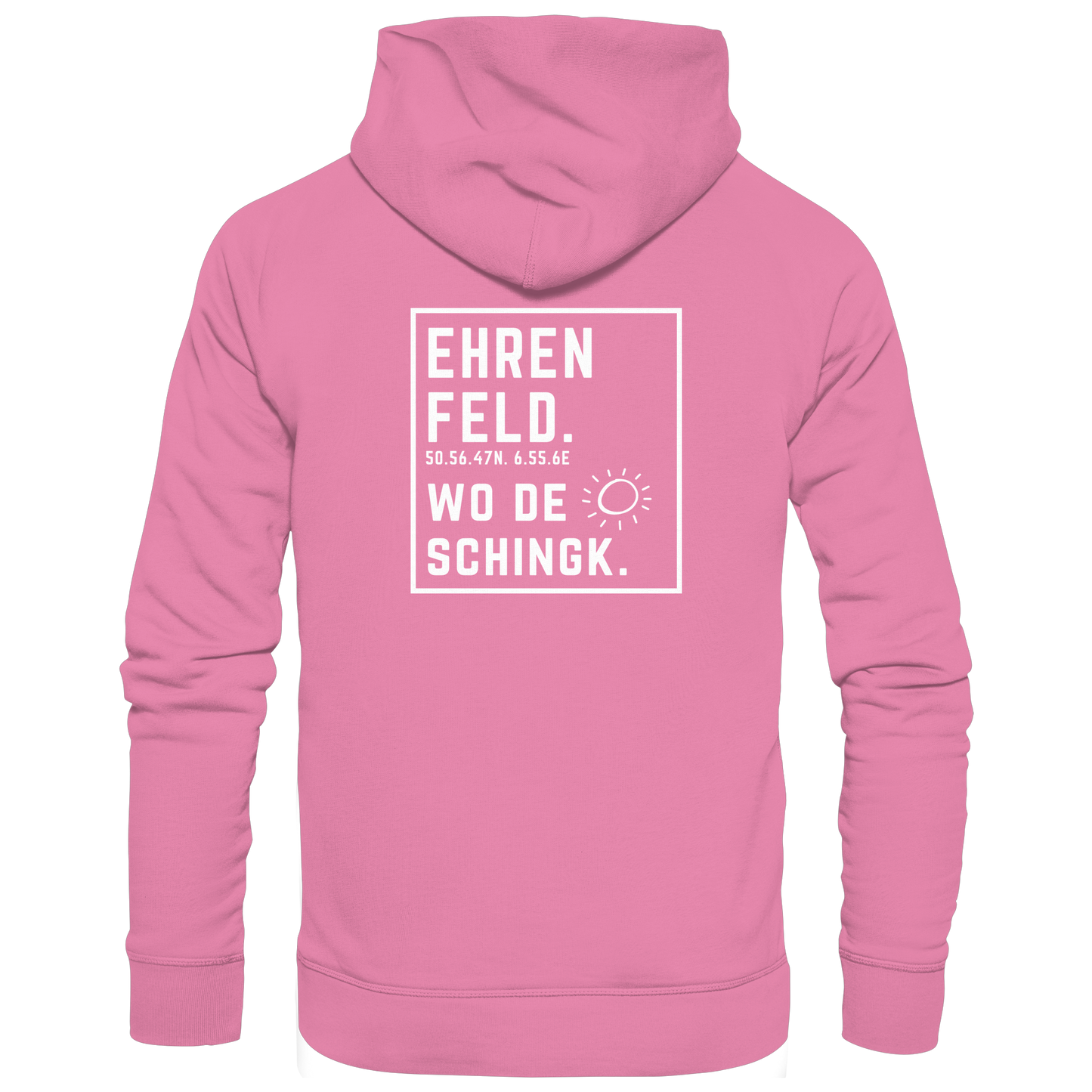 Wo de Sonn schingk - Ehrenfeld Druck Rücken  - Basic Unisex Hoodie