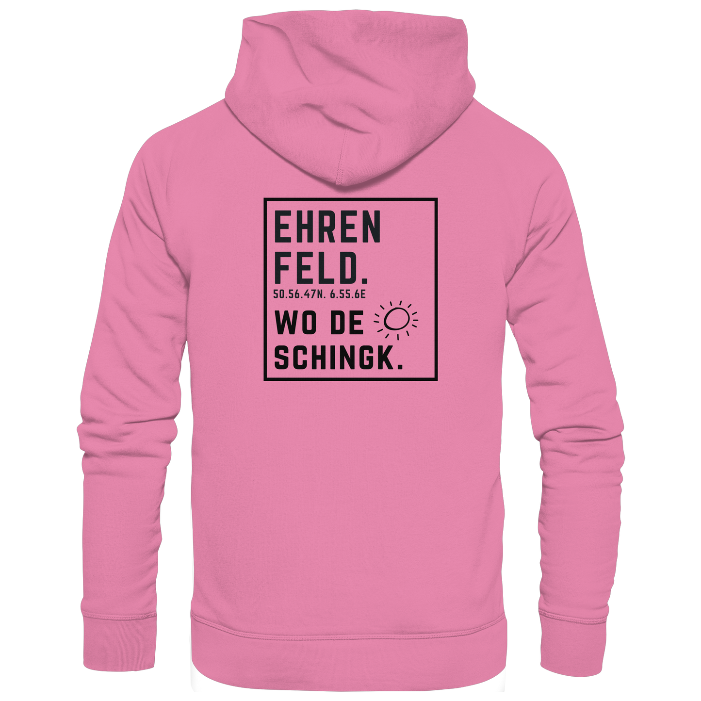 Wo de Sonn schingk - Ehrenfeld Druck Rücken - Basic Unisex Hoodie