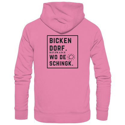 Wo de Sonn schingk - Bickendorf Druck Rücken - Basic Unisex Hoodie