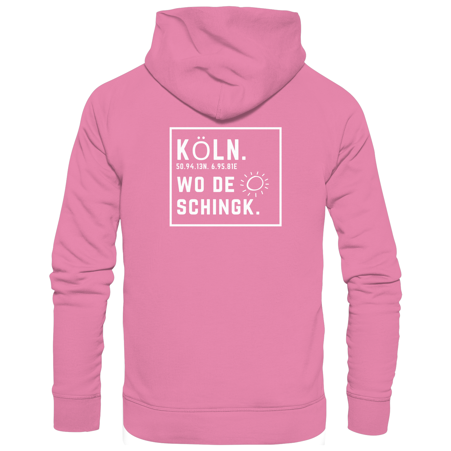 Wo de Sonn schingk - Köln Druck Rücken  - Basic Unisex Hoodie