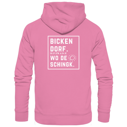 Wo de Sonn schingk - Bickendorf Druck Rücken - Basic Unisex Hoodie