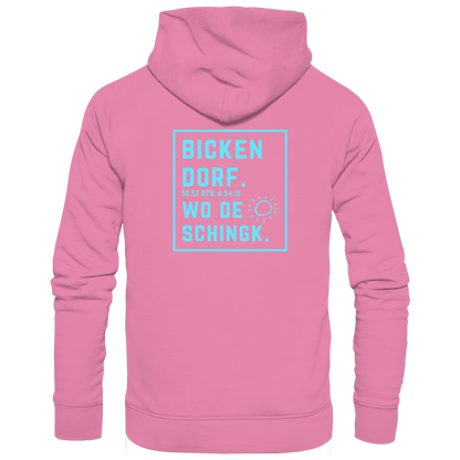 Wo de Sonn schingk - Bickendorf Druck Rücken - Basic Unisex Hoodie