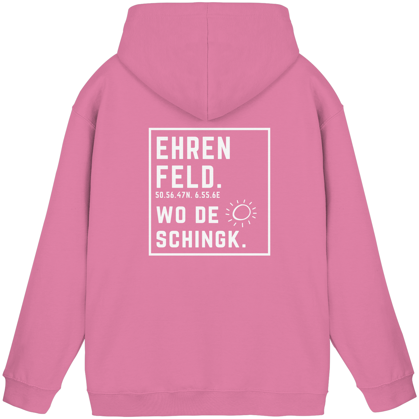 Wo de Sonn schingk - Ehrenfeld Druck Rücken  - Basic Unisex Hoodie