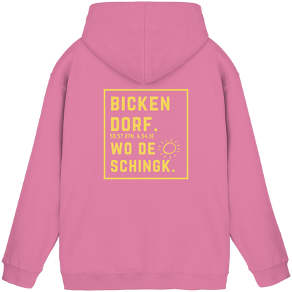 Wo de Sonn schingk - Bickendorf Druck Rücken - Basic Unisex Hoodie