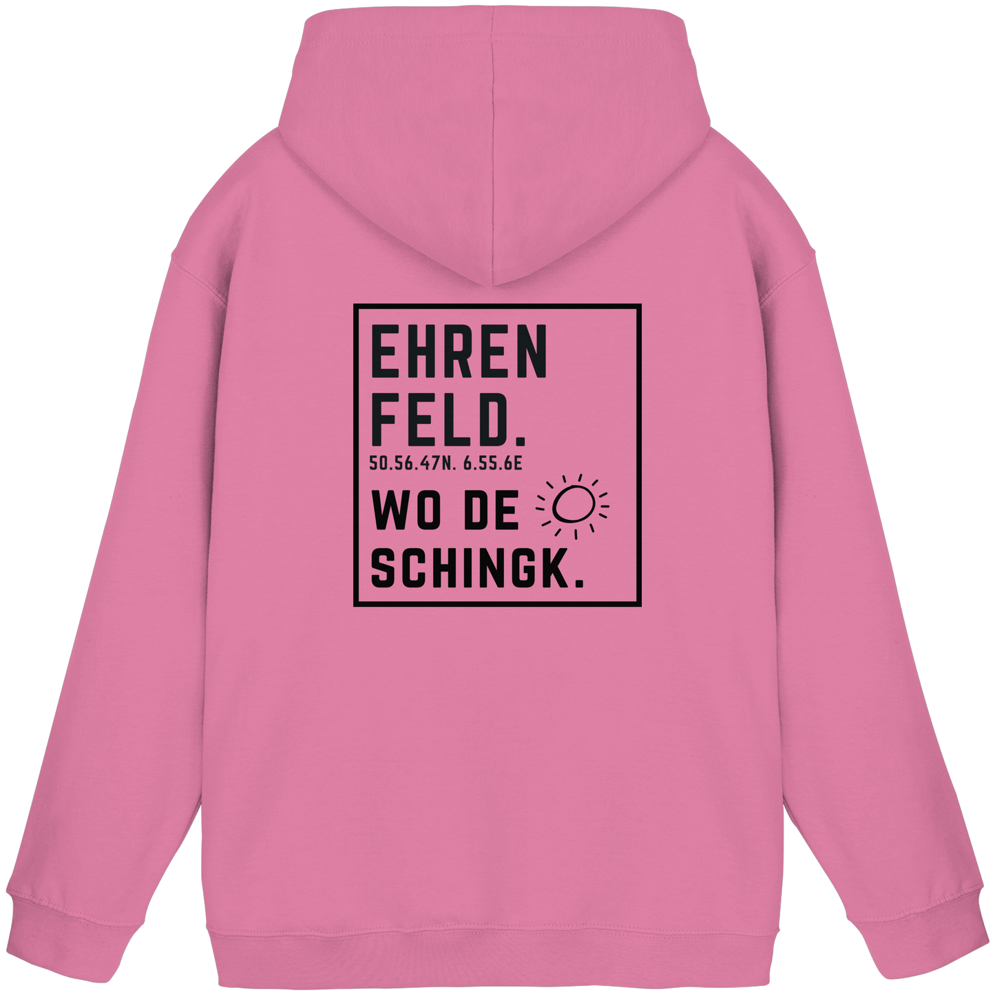 Wo de Sonn schingk - Ehrenfeld Druck Rücken - Basic Unisex Hoodie