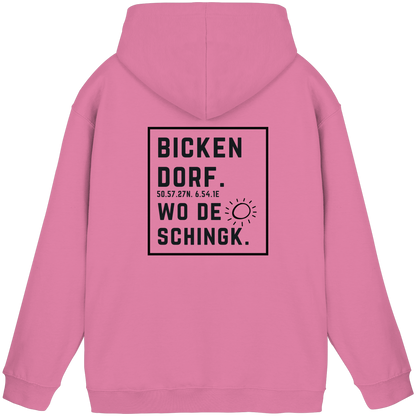 Wo de Sonn schingk - Bickendorf Druck Rücken - Basic Unisex Hoodie