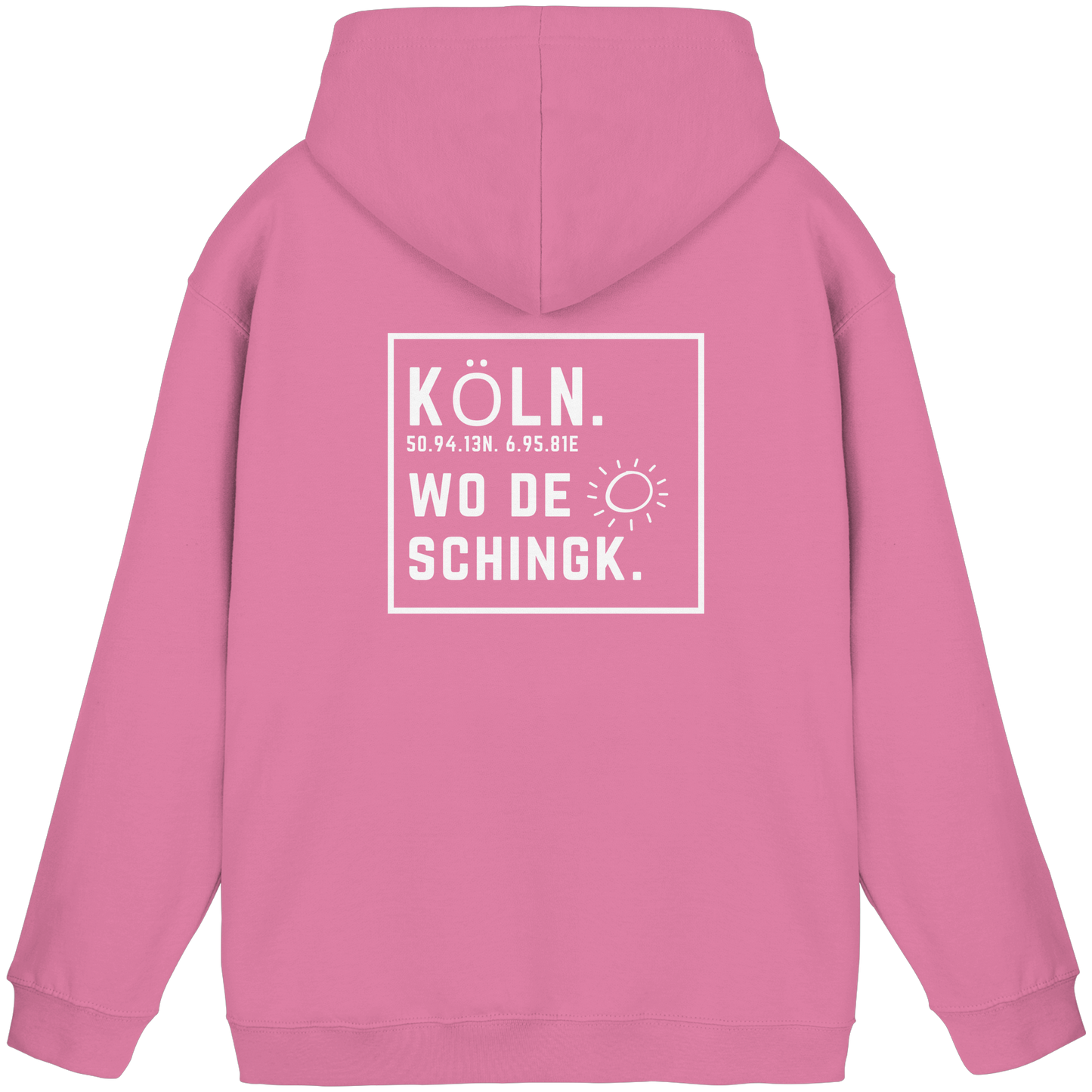Wo de Sonn schingk - Köln Druck Rücken  - Basic Unisex Hoodie