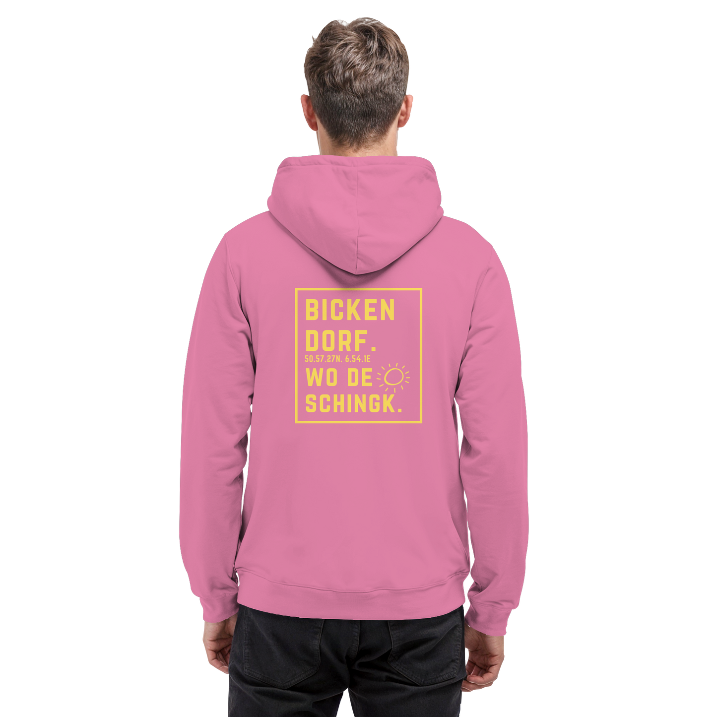 Wo de Sonn schingk - Bickendorf Druck Rücken - Basic Unisex Hoodie