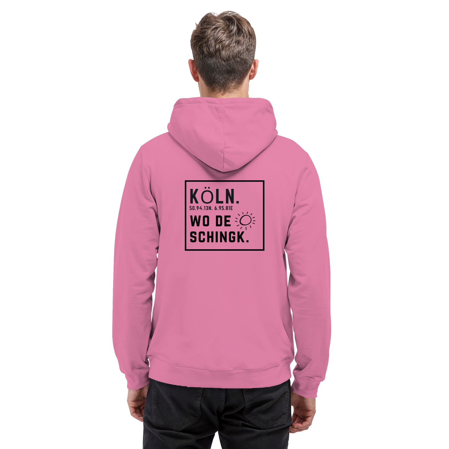 Wo de Sonn schingk - Köln Druck Rücken  - Basic Unisex Hoodie