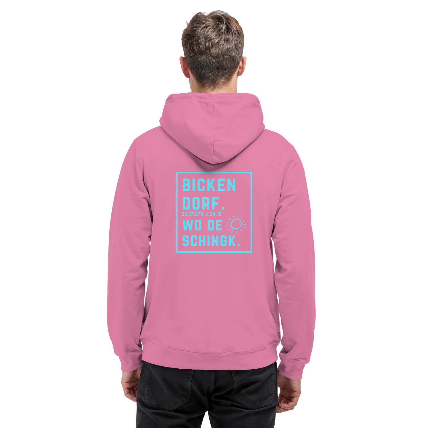 Wo de Sonn schingk - Bickendorf Druck Rücken - Basic Unisex Hoodie