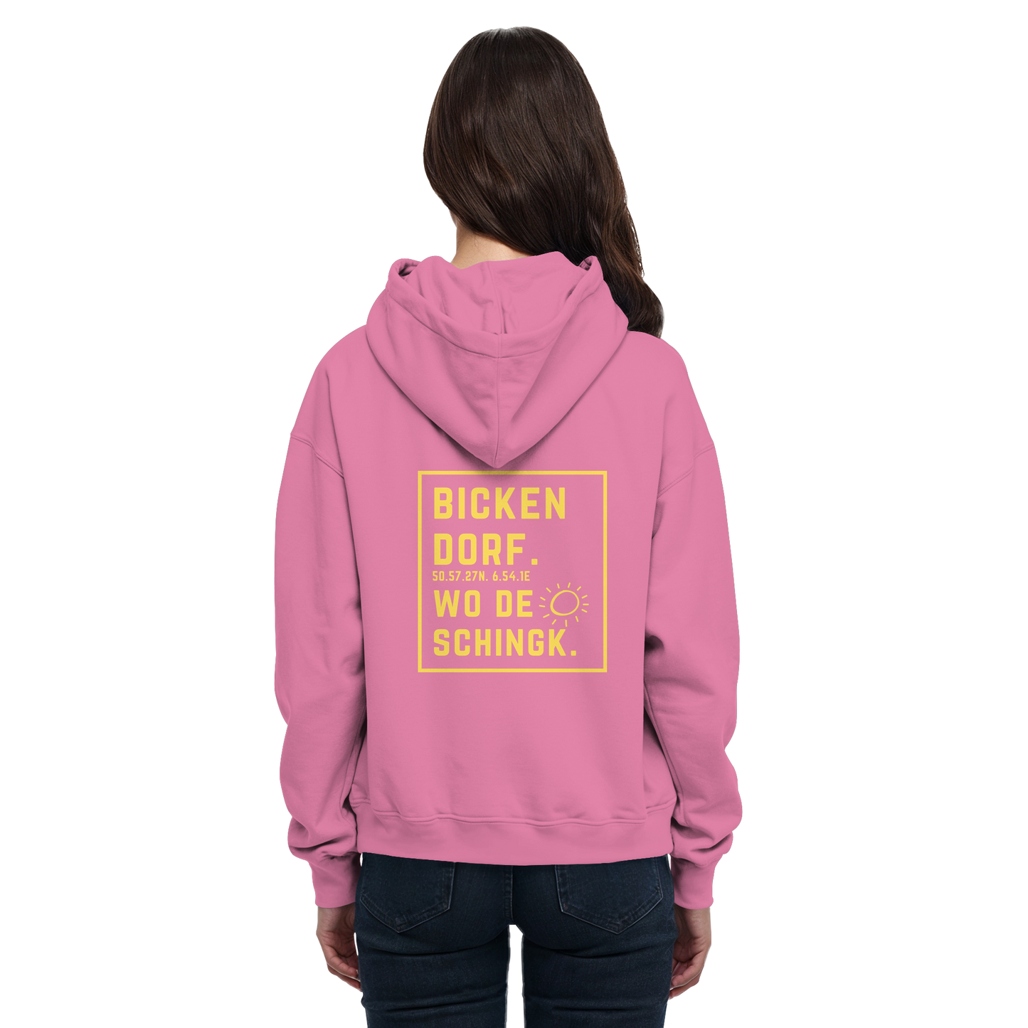 Wo de Sonn schingk - Bickendorf Druck Rücken - Basic Unisex Hoodie