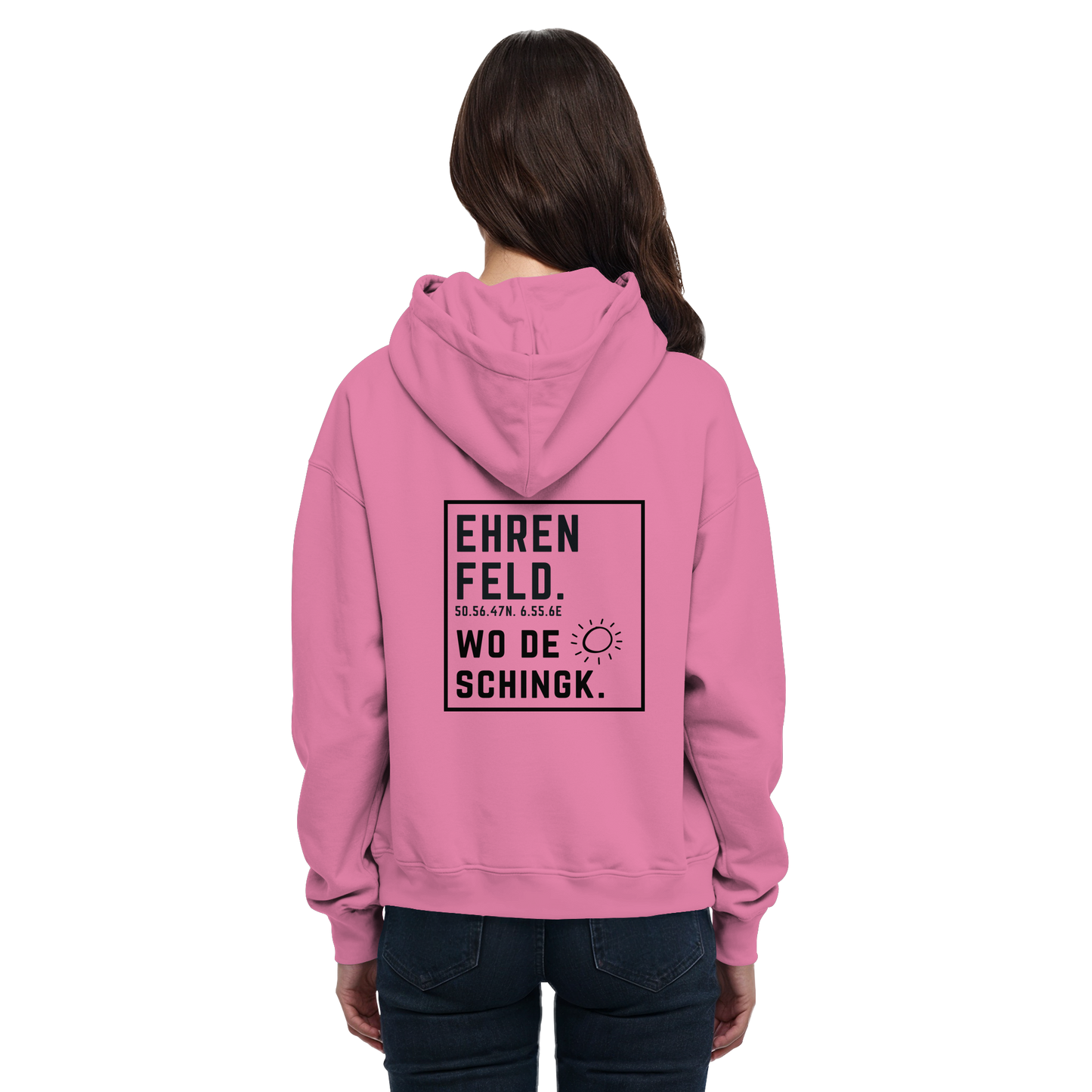 Wo de Sonn schingk - Ehrenfeld Druck Rücken - Basic Unisex Hoodie