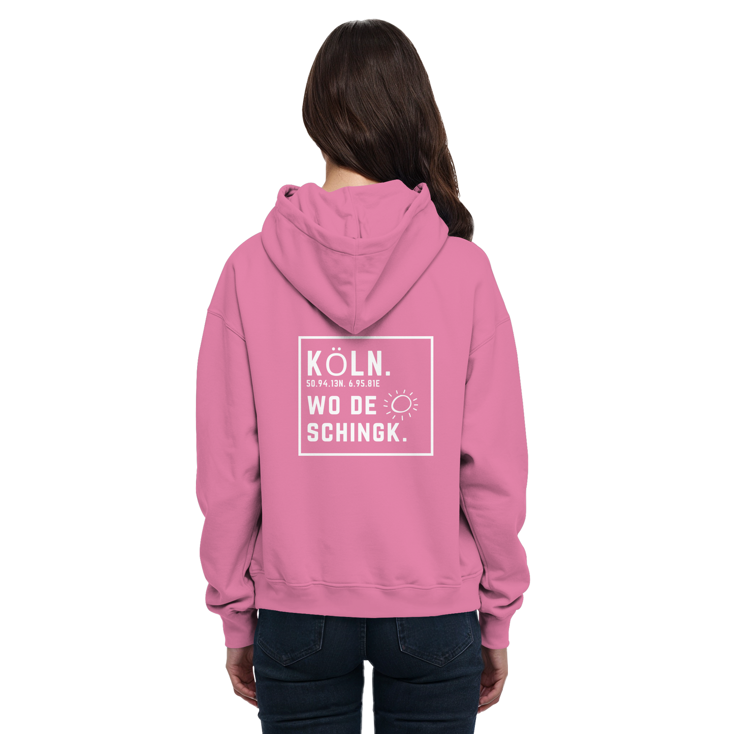 Wo de Sonn schingk - Köln Druck Rücken  - Basic Unisex Hoodie