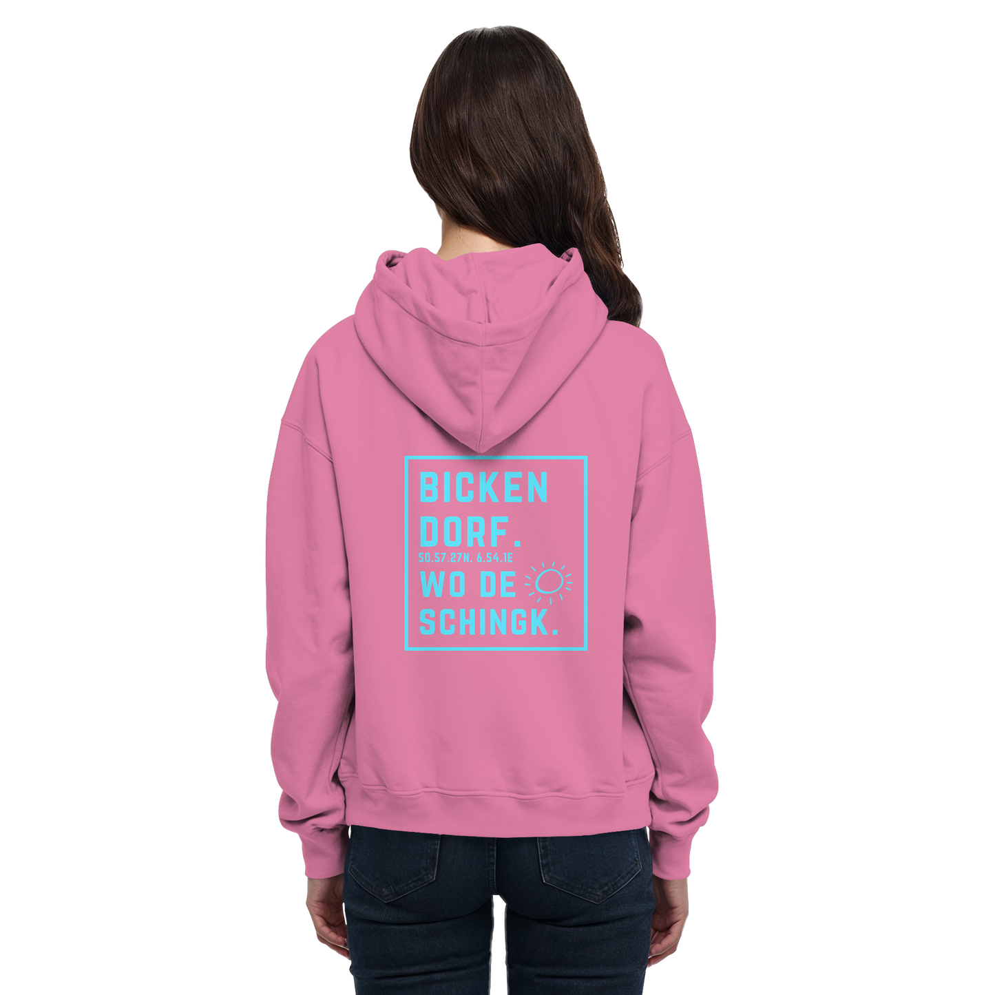 Wo de Sonn schingk - Bickendorf Druck Rücken - Basic Unisex Hoodie