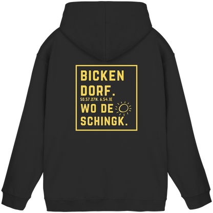 Wo de Sonn schingk - Bickendorf Druck Rücken - Basic Unisex Hoodie