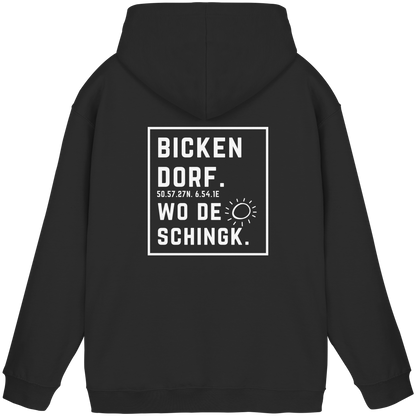 Wo de Sonn schingk - Bickendorf Druck Rücken - Basic Unisex Hoodie