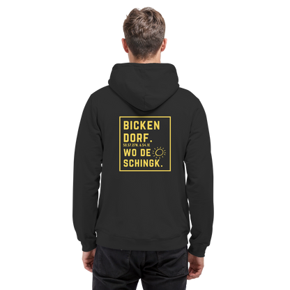Wo de Sonn schingk - Bickendorf Druck Rücken - Basic Unisex Hoodie