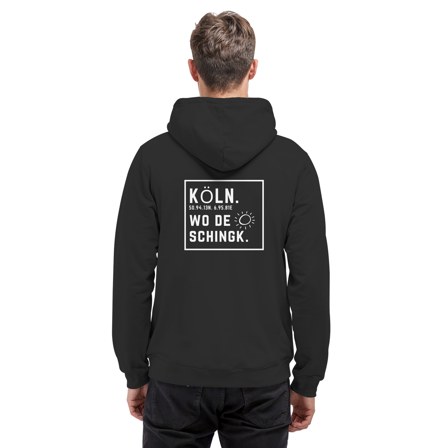 Wo de Sonn schingk - Köln Druck Rücken  - Basic Unisex Hoodie