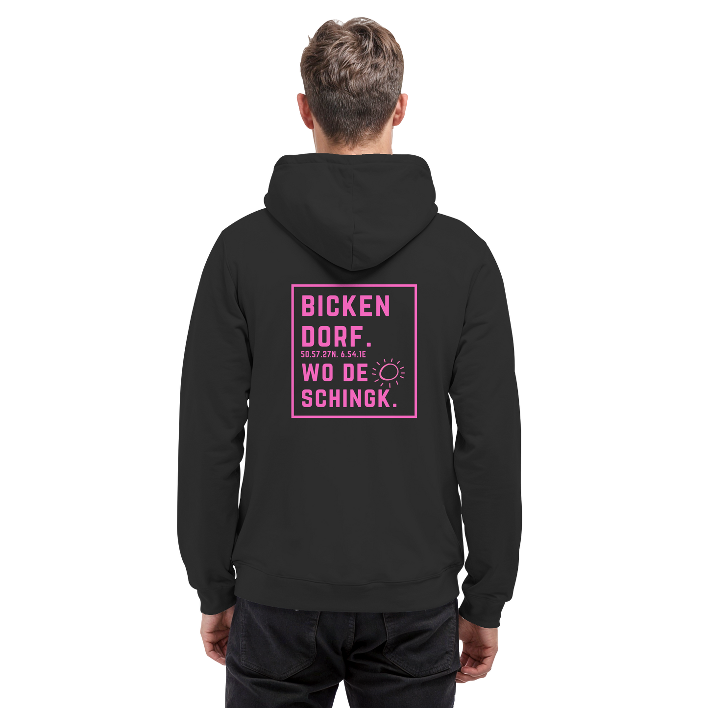 Wo de Sonn schingk - Bickendorf Druck Rücken - Basic Unisex Hoodie