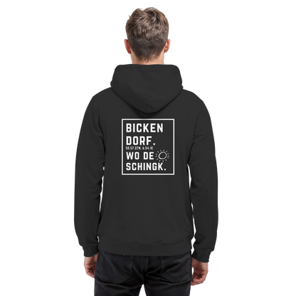 Wo de Sonn schingk - Bickendorf Druck Rücken - Basic Unisex Hoodie